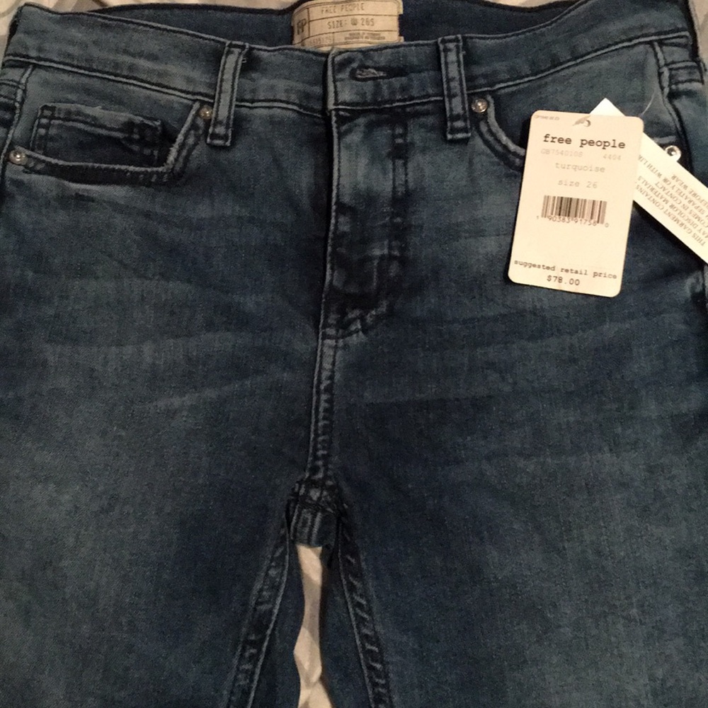 Distressed free people jeans